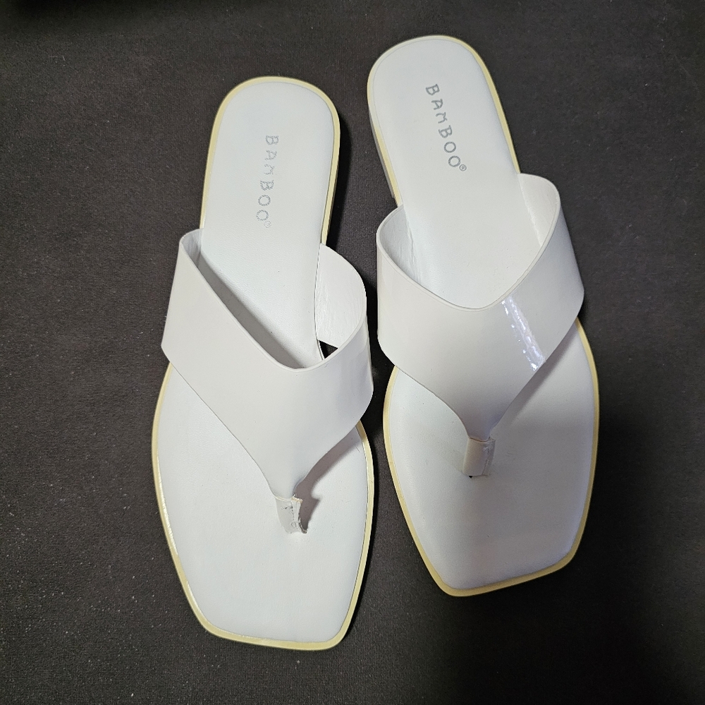 White Patent Sandal